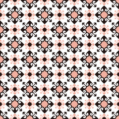 Obraz premium Seamless background image of vintage arrow spiral geometry kaleidoscope pattern. 