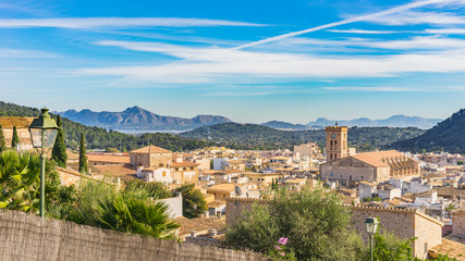 Fototapeta na wymiar Panorama Dorf Mediterran Spanien