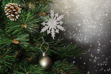 Obraz na płótnie Canvas Decorated Christmas tree