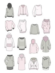 Set of hoodies for girls