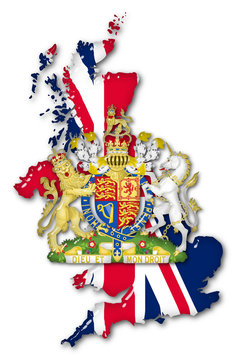 Great Britain Volume 3d Flag and Coat of arms
