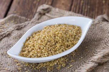 Portion of raw Bulgur