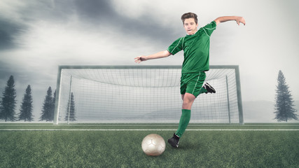 Naklejka premium Football player