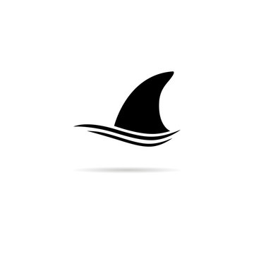 Shark fin - vector icon.