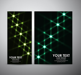 Abstract green shining. Brochure business design template or roll up. 