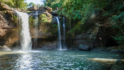 Hew Suwat Waterfall in Khao Yai National Park, Thailand.