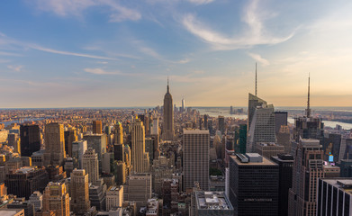 Fototapeta na wymiar New York City downtown skyline in the afternoon