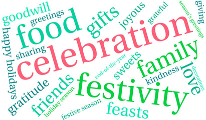 Fototapeta premium Celebration Word Cloud