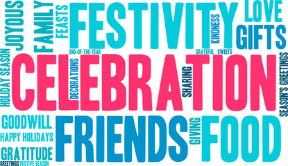 Fototapeta premium Celebration Word Cloud