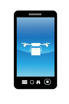 Drone dans un téléphone mobile