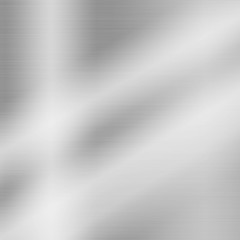 Metal background or texture of brushed steel plate with reflections Iron plate