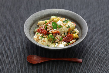 spelt salad, insalata di farro, italian cuisine