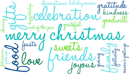 Merry Christmas Word Cloud