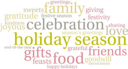 Fototapeta premium Holiday Season Word Cloud