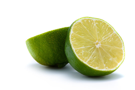 Sliced Limet on White Background