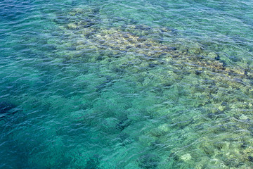 background of emerald sea water surface