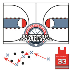 Basketball Game Strategy Illustration