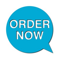 Speech Bubble order now with shadow