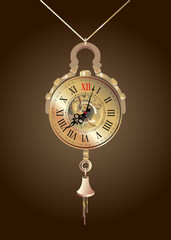 Vector illustration of a pocket watch