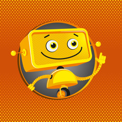 Funny yellow robot