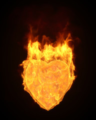 Obraz na płótnie Canvas fire heart