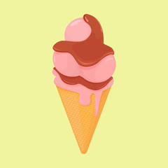 Ice cream waffle cone