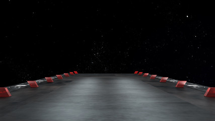 Fototapeta premium Space environment, ready for comp of your characters.3d rendering