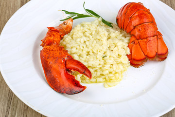 Risotto with lobster