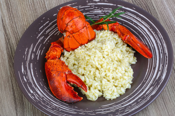 Risotto with lobster