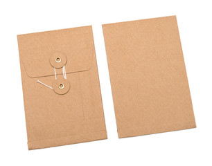 brown envelope isolated on the white background