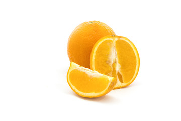 Oranges fruit isolated on white background 