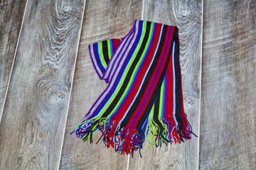 multi-colored striped scarf