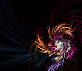 abstract fractal background, spiral, flower