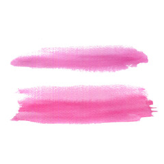 Pink watercolor brush stroke.
