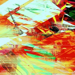 Abstract grunge textured background. With different color patterns: yellow (beige); red (orange); green; black; white