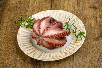 Boiled octopus