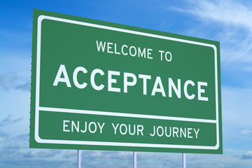 Welcome to Acceptance concept - obrazy, fototapety, plakaty