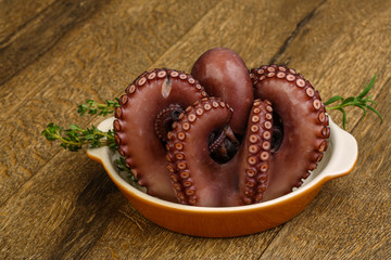 Boiled octopus