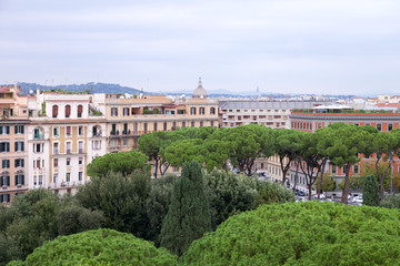 Fototapeta na wymiar Aussicht auf Häuser Rom