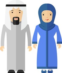 arabian couple man and women