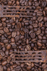 Coffee and  fork vertical still life