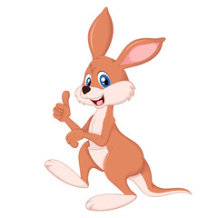 happy kangaroo run cartoon