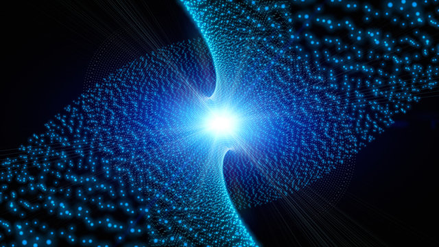 futuristic wave background design with lights