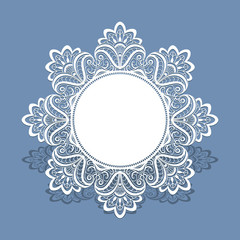 Lace doily, greeting card or wedding invitation