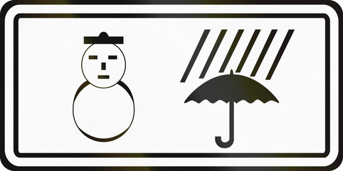 Additional Korean Traffic Sign - Road condition (when snow or rain falls)