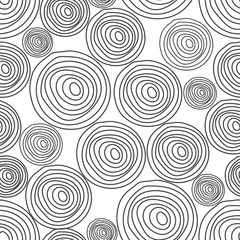 Fototapeta premium Black spiral wood cork texture seamless vector pattern.