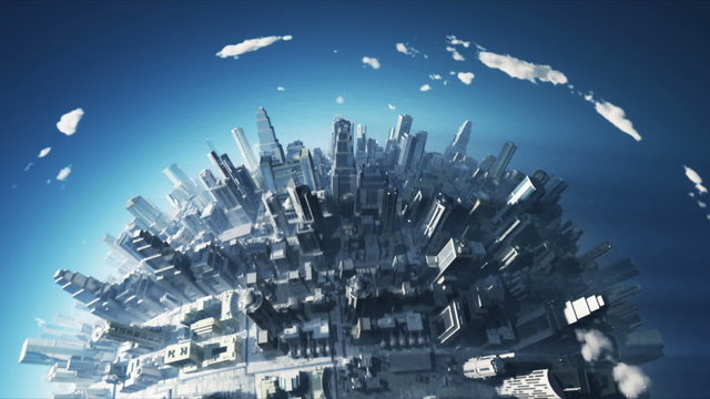 megalopolis aerial view