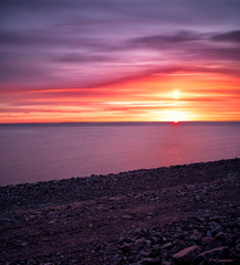 Fototapeta na wymiar Long exposure sunset