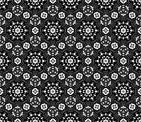 Lace vector fabric seamless  pattern with flowers