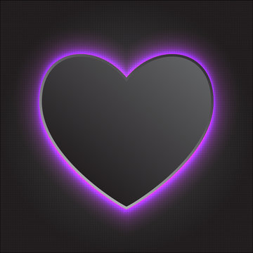 Vector illustration of glowing heart